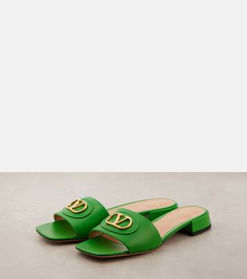 VLogo Signature leather slides | Valentino Garavani