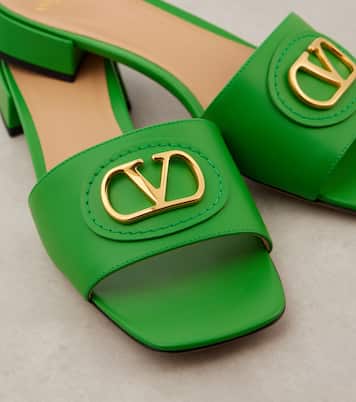 VLogo Signature leather slides | Valentino Garavani