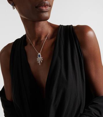 Collier Reign Supreme en or blanc 18 ct, saphir et diamants | Yeprem