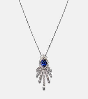 Collier Reign Supreme en or blanc 18 ct, saphir et diamants | Yeprem