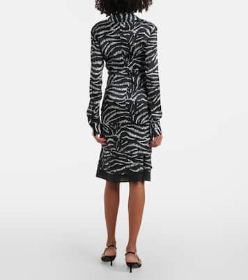 Bedrucktes Hemd aus Satin | The Attico