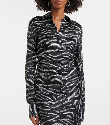 Bedrucktes Hemd aus Satin | The Attico