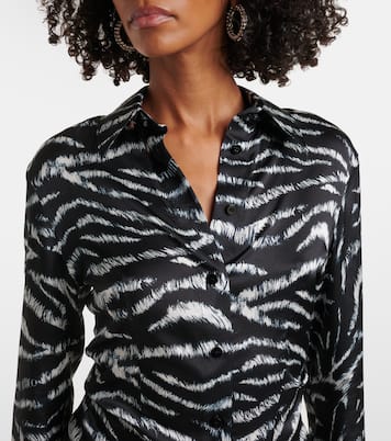 Bedrucktes Hemd aus Satin | The Attico