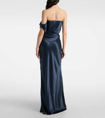 Robe longue en satin de soie | The Sei