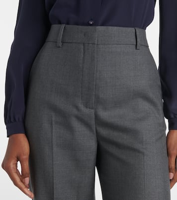 High-rise wool straight pants | Valentino