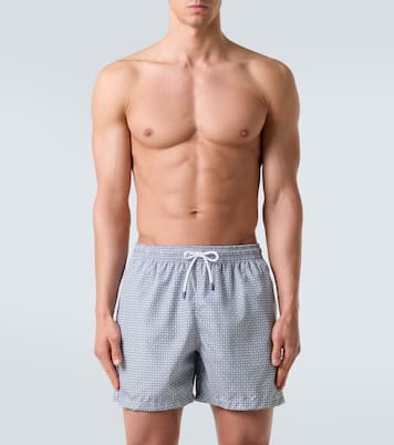 Madeira printed swim trunks  | Fedeli