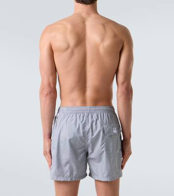 Madeira printed swim trunks  | Fedeli