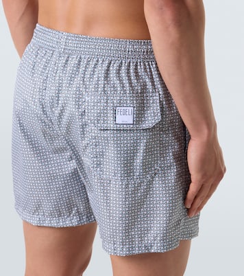 Madeira printed swim trunks  | Fedeli
