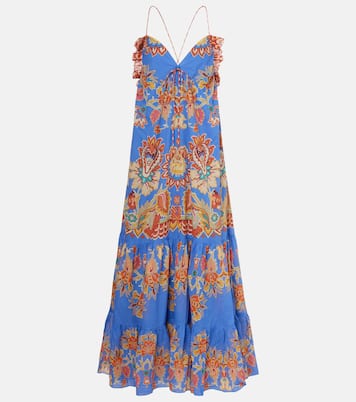 Printed open-back cotton voile maxi dress | Etro