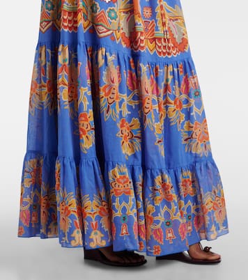 Printed open-back cotton voile maxi dress | Etro
