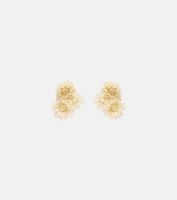 Boucles d’oreilles clip Pompom à perles | Oscar de la Renta