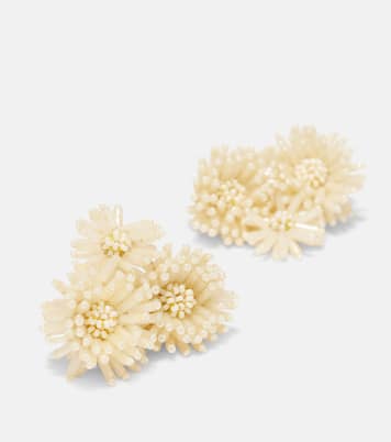 Boucles d’oreilles clip Pompom à perles | Oscar de la Renta