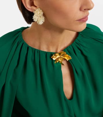 Boucles d’oreilles clip Pompom à perles | Oscar de la Renta