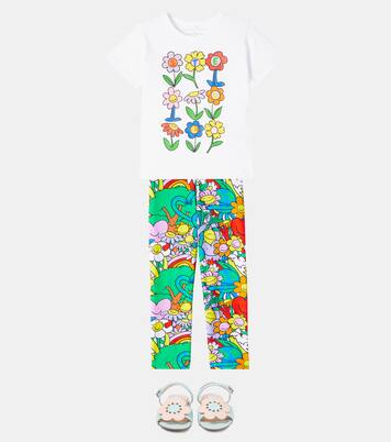 Printed cotton jersey T-shirt | Stella McCartney Kids
