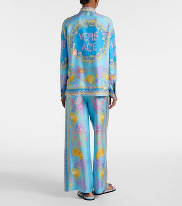 Hemd Underwater Barocco aus Seiden-Twill | Versace