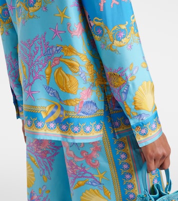 Hemd Underwater Barocco aus Seiden-Twill | Versace