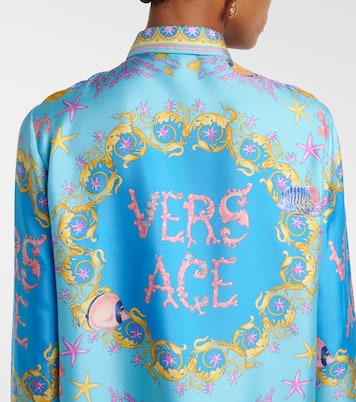 Hemd Underwater Barocco aus Seiden-Twill | Versace