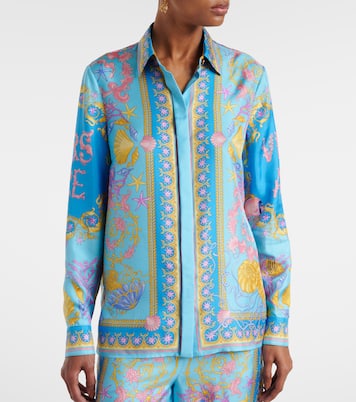 Hemd Underwater Barocco aus Seiden-Twill | Versace
