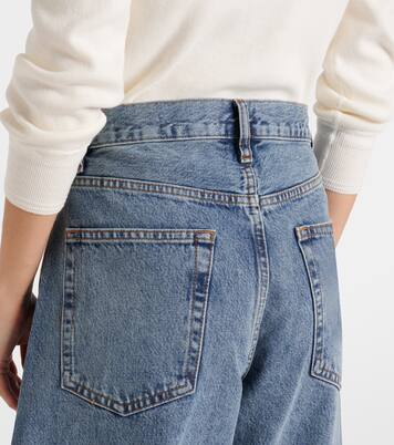 High-Rise Barrel Jeans Bubble Crop | Frame