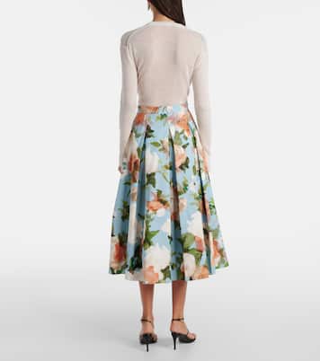 Bedruckter Midirock aus Baumwolle | Erdem