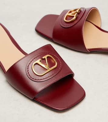 VLogo leather slides | Valentino Garavani