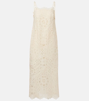 Rhiannon embroidered cotton midi dress | Zimmermann