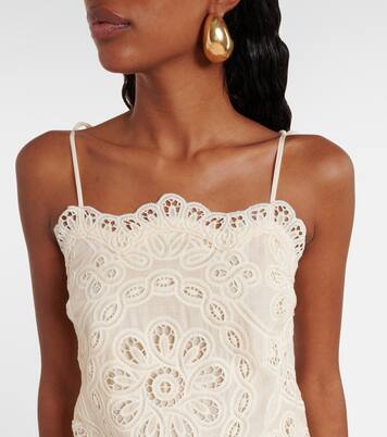 Rhiannon embroidered cotton midi dress | Zimmermann