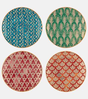x Fortuny set of 4 earthenware canapé plates | L'Objet