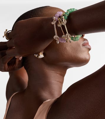 Chakra 18kt rose gold bracelet with gemstones | Ananya