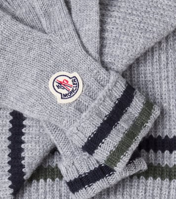 Virgin wool scarf and gloves set | Moncler Enfant