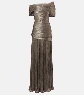 Ruched asymmetric gown | Marmar Halim