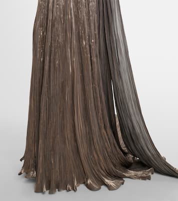 Ruched asymmetric gown | Marmar Halim