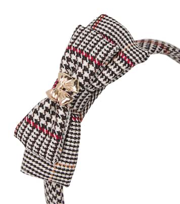 Checked bow headband | Self-Portrait Kids