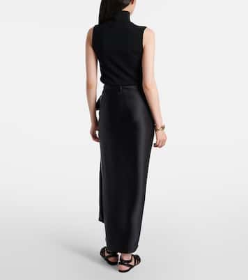 Maxirock Corina aus Seidensatin | Loro Piana