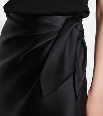 Maxirock Corina aus Seidensatin | Loro Piana