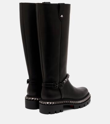 Marinetta studded leather knee-high boots | Christian Louboutin