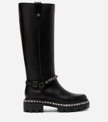 Marinetta studded leather knee-high boots | Christian Louboutin