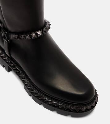 Marinetta studded leather knee-high boots | Christian Louboutin