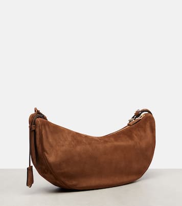 Prada Demi-Lune Large suede shoulder bag | Prada