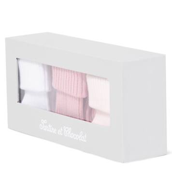 Baby set of 3 ribbed-knit cotton-blend socks | Tartine et Chocolat