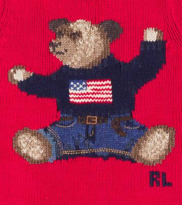 Baby Polo Bear knitted cotton-blend dress | Polo Ralph Lauren Kids