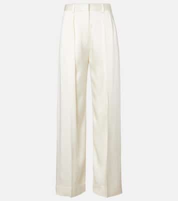 Pantalon ample en satin | Victoria Beckham