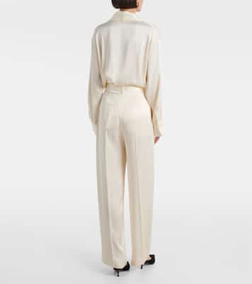 Pantalon ample en satin | Victoria Beckham