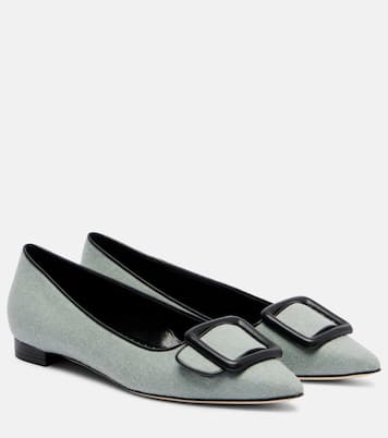 Maysale buckled ballet flats | Manolo Blahnik