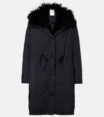 Daunenmantel mit Shearling | Yves Salomon