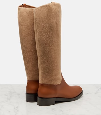 Stiefel Cavaliere aus Wolle und Leder | Max Mara