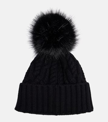 Cable-knit cashmere and wool-blend beanie | Moncler