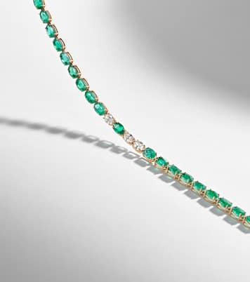 Collier Tennis en or 18 ct, émeraudes et diamant | Shay Jewelry