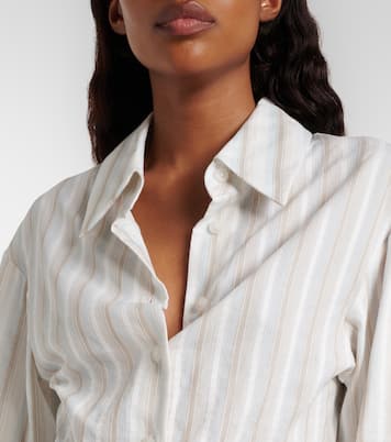 Robe rayée en coton | Christopher Esber