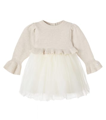 Baby Paulien wool and cotton-blend dress | Donsje